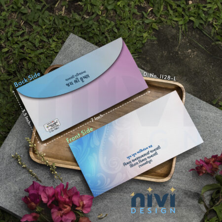 Pink, Blue and White 3 Shades Colour Floral Theme Money Gift Cover D No 1128